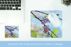 Blooming Cherry Blossom mouse pad sublimation design PNG 019 Product Image 1