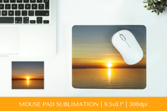 Sunset over the sea mouse pad sublimation design PNG 021 Product Image 1