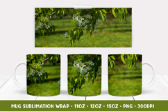Blooming Pear Blossoms Mug Wrap Sublimation Design 001 Product Image 1