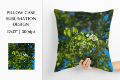 Blooming Pear Flowers Pillow Case Sublimation Design PNG 05 Product Image 1