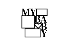 Photos frame template with lettering text my baby design Product Image 1