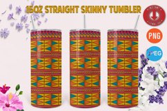 Pattern Ethnic 15oz Straight Skinny Tumbler Sublimation Desi Product Image 1