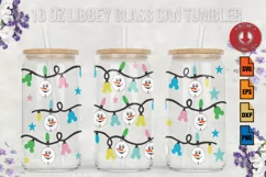 Christmas lights beer can glass svg 16oz Libbey Glass Can Product Image 1