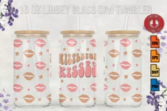 Mistletoe Kisses Christmas SVG 16oz Libbey Glass Can Tumbler Product Image 1