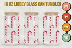 candy Christmas svg 16oz Libbey Glass Can Tumbler SVG Product Image 1