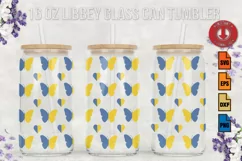 Butterfly Ukraine svg 16oz Libbey Glass Can Tumbler Product Image 1