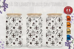 Christmas Tree SVG 16oz Libbey Glass Can Tumbler SVG Product Image 1