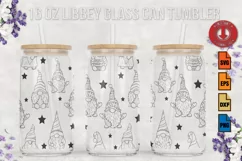 Christmas Gnomes svg 16oz Libbey Glass Can Tumbler SVG Product Image 1