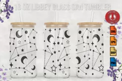 zodiac sign SVG 16oz Libbey Glass Can Tumbler Product Image 1