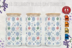 Christmas Holly Jolly Vibes svg 16oz Libbey Glass Can Tumble Product Image 1
