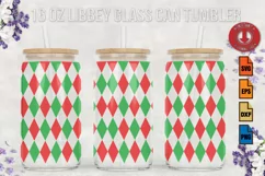 Christmas SVG 16oz Libbey Glass Can Tumbler Product Image 1