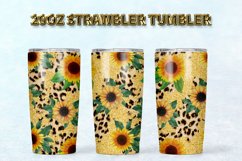 Sunflower Leopard 20oz Strawbler Tumbler Bundles 10 Designs Product Image 3