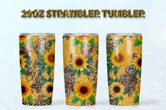 Sunflower Leopard 20oz Strawbler Tumbler Bundles 10 Designs Product Image 2