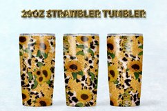 Sunflower Leopard 20oz Strawbler Tumbler Bundles 10 Designs Product Image 9