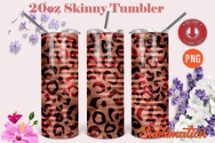 Leopard Print 20oz Skinny Tumbler for sublimation Bundle PNG Product Image 4