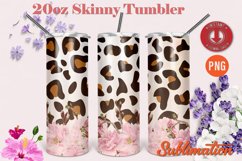 Leopard Print 20oz Skinny Tumbler for sublimation Bundle PNG Product Image 3