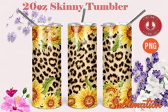 Leopard Print 20oz Skinny Tumbler for sublimation Bundle PNG Product Image 6