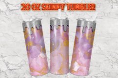 Agate Marble Glitter 20oz Skinny Tumbler Designs Product Image 7