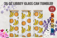 fruit Summer svg 25oz frosted glass tumbler SVG Product Image 1