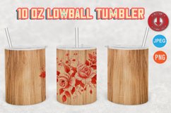 flower wood background 10oz Lowball Tumbler PNG-JPEG Product Image 1