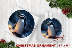 Christmas animals ornament sublimation / pinguin png Product Image 1