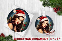 Christmas ornament sublimation / pin up girl christmas Product Image 1