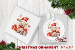 Christmas ornament sublimation / baby christmas bear png Product Image 1