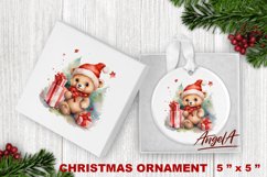 Christmas ornament sublimation / baby christmas bear png Product Image 1