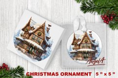 Christmas ornament sublimation / winter house sublimation Product Image 1