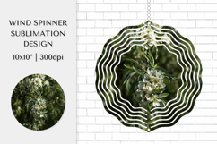 Blooming Pear Blossoms Wind Spinner Sublimation Design 006 Product Image 1
