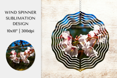 Cherry Blossom in Bloom Wind Spinner Sublimation Design 011 Product Image 1
