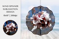 Cherry Blossom in Bloom Wind Spinner Sublimation Design 018 Product Image 1