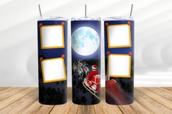 Merry Christmas Photo Tumbler Design PNG, instant download Product Image 1