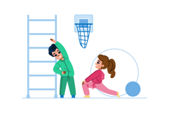 wellness physical education school vector Product Image 1