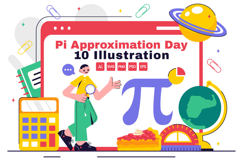 10 Pi Approximation Day Illustration Product Image 1