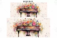 Piano Mug Wrap Sublimation Designs, 3d Mug, Bee Png