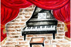 Piano on stage art Product Image 3