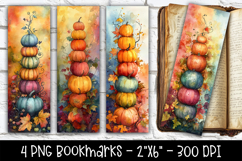 Stacked Pumpkin Bookmarks - 4 Bookmarks Product Image 1