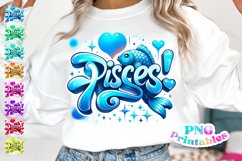 Pices Zodiac Airbrushed PNG Product Image 1