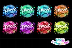 Pices Zodiac Airbrushed PNG Product Image 2