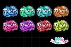 Pices Zodiac Airbrushed PNG Product Image 2