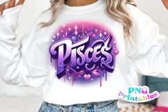 Pices Zodiac Airbrushed PNG Product Image 1