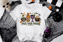 Pick Your Poison Halloween Drinks PNG Sublimation Design Product Image 2