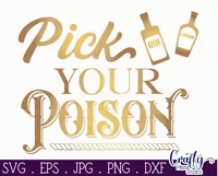 Vintage Beer Svg | Art Deco Pick Your Poison Cut File Product Image 2