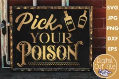 Vintage Beer Svg | Art Deco Pick Your Poison Cut File Product Image 1