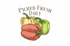Picked Fresh Daily Farming SVG T shirt Design Product Image 2
