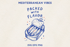Packed With Flavor SVG | Sardine Tin Illustration PNG EPS | Product Image 1