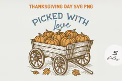 Thanksgiving Quote Clipart | Retro Fall PNG SVG Product Image 1