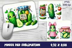 Cook cucumber Mouse Pad sublimation | Pickle Mouse Pad Product Image 1