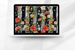 Picket Fence Flowers Digital Paper Bundle Product Image 2